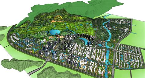 大型城市规划3dmax 模型下载-光辉城市