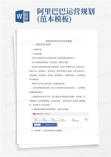 阿里巴巴运营规划(范本)Word模板下载_编号lkbnzxbw_熊猫办公