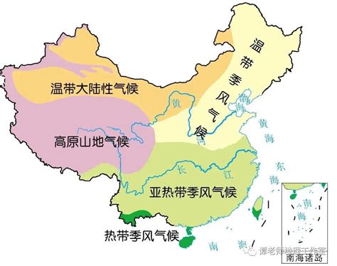 我国气候分布图图片