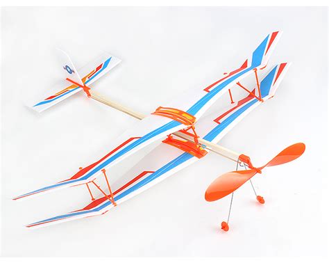 航模拼装橡皮筋飞机 模型玩具天驰橡筋动力双翼机 模型批发-阿里巴巴