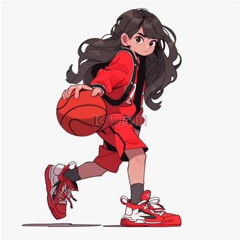 篮球女生头像手绘温柔