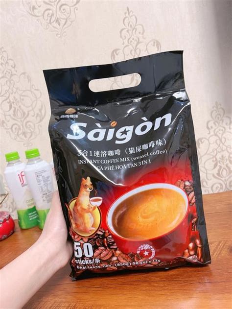 越南进口MXT猫屎风味速溶咖啡粉特浓850g袋装50小包提神咖啡包邮_虎窝淘