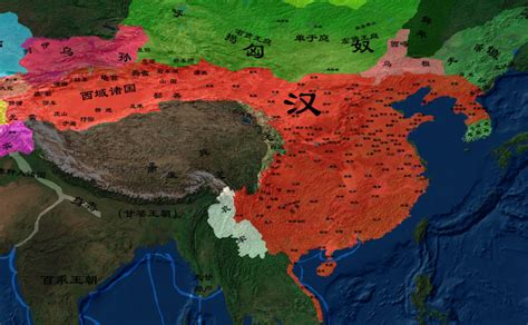 西汉地图_西汉疆域图_西汉地图全图高清版_汉朝地图_中国古代地图