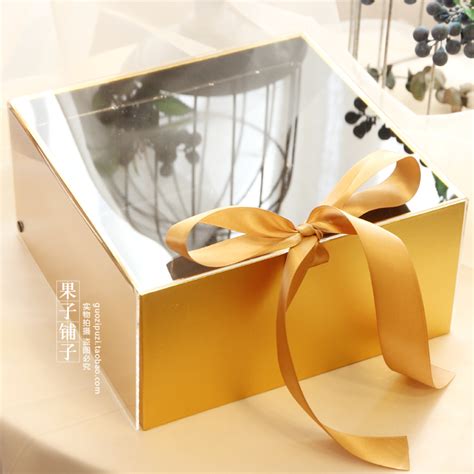 高级感礼物盒透明亚克力ins风化妆品包装盒结婚伴手礼品盒空盒子-淘宝网