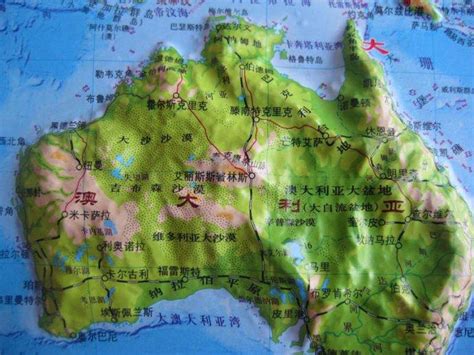 澳大利亚地形图图片