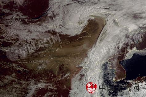 卫星遥感影像_风云四号卫星监测北京沙尘暴天气-中景视图卫星遥感影像数据网