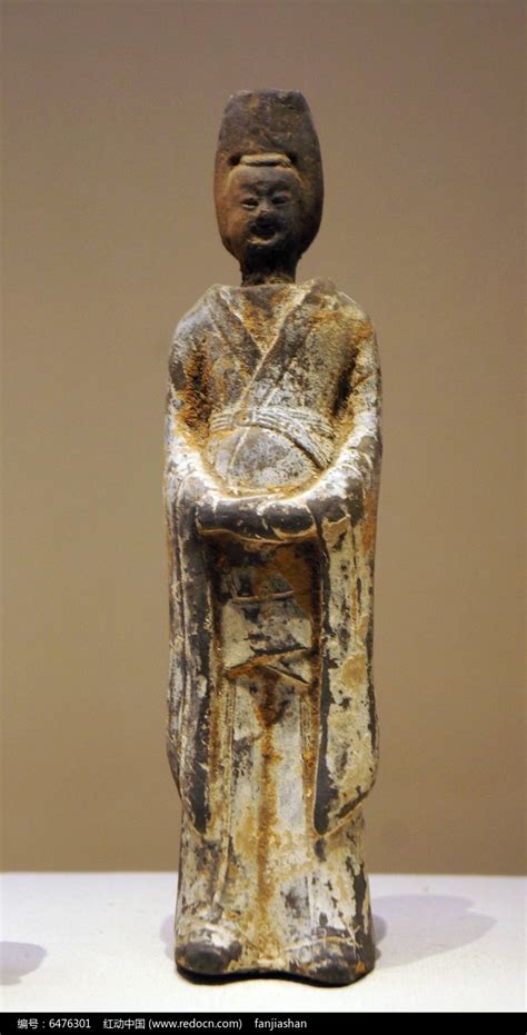 北朝（公元386-581年）笼冠陶俑高清图片下载_红动中国