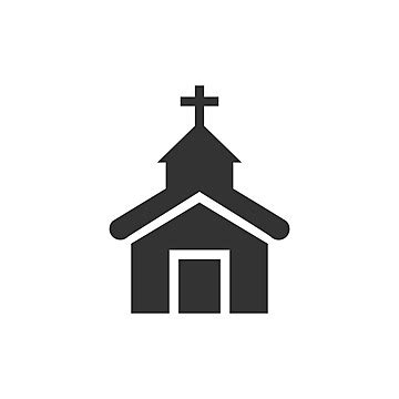 Flatstyle Church Icon Illustration Isolated Background With Chapel ...