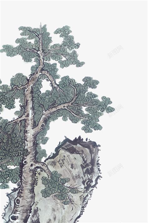 国画松树设计图__绘画书法_文化艺术_设计图库_昵图网nipic.com
