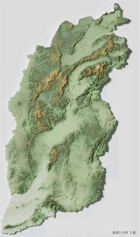 山西省地形地势图下载(5P)-地图114网
