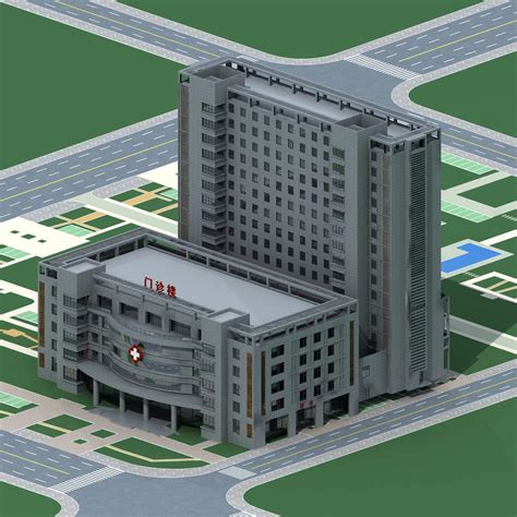 辽阳医院3dmax 模型下载-光辉城市