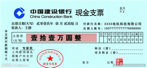 支票0055(盛京银行,现金支票)