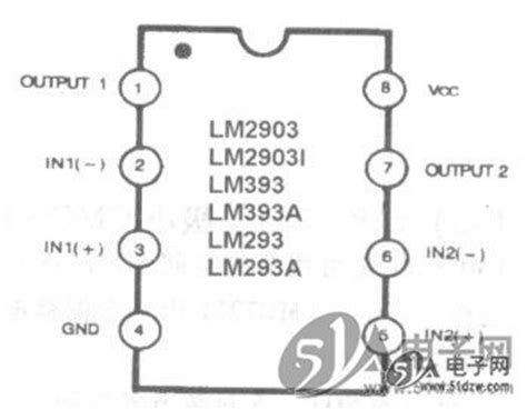 LM2903/LM2903I/LM393/LM393A/LM293/LM293A双路差分比较器-技术资料-51电子网