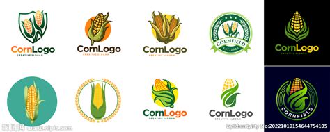 玉米标志logo矢量图设计素材