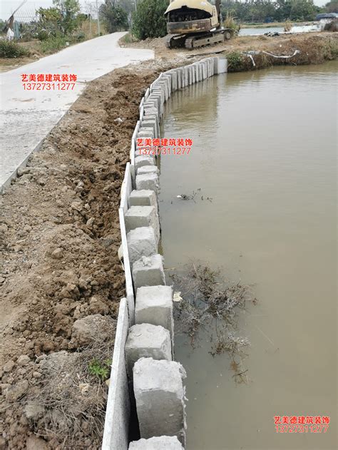 方形水泥桩应用工程案例：20210107鱼塘塘基基础加固 - 佛山市艺美德建筑材料厂