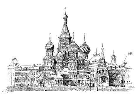 苏联标志性建筑简笔画(苏联标志性建筑简笔画图片) - 抖兔教育