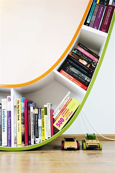 可以坐的创意书柜-多功能创意书架设计作品╭★肉丁网