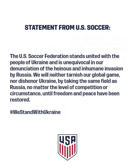 美国足协官方声明：各级代表队不会与俄罗斯进行比赛-直播吧zhibo8.cc
