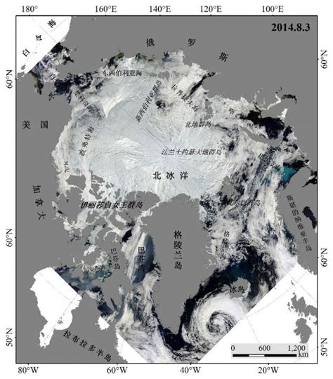 北冰洋地图图片