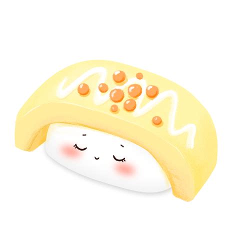 可爱的寿司集插图。卡哇伊食品emoji插画图片素材_ID:415956684-Veer图库