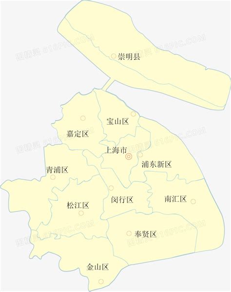 上海市标准地图 - 上海市地图 - 地理教师网