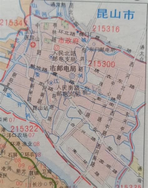一起来瞧瞧江苏省昆山市城区地图，上世纪九十年代的|聚焦昆山 - 昆山论坛