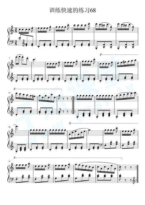 车尔尼599第63首曲谱及练习指导_钢琴谱_搜谱网