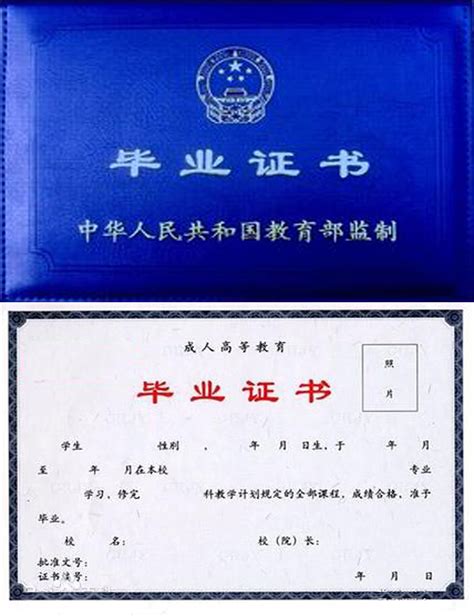 中国海洋大学成人高等教育毕业证书、学士学位证书样本