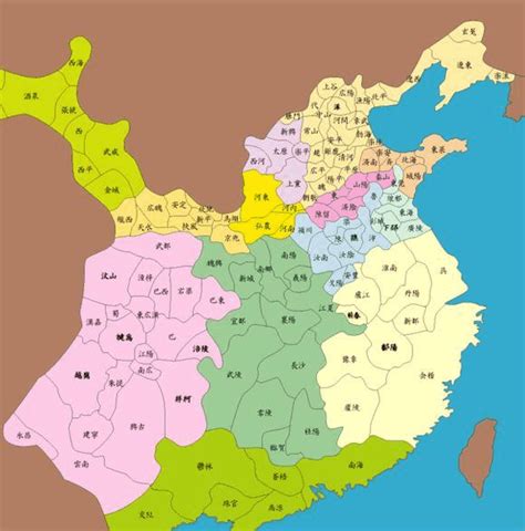 三国势力分布图图片