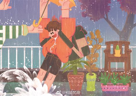 就很难像小时候一样 对下雨踩水那么兴致勃勃了~插图来自韩国插画家eo|踩水|插画家|插图_新浪新闻