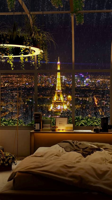 温馨巴黎雨夜房间(风景手机动态壁纸) - 风景手机壁纸下载 - 元气壁纸