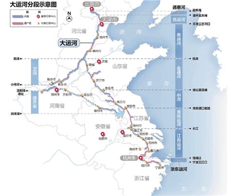 京杭大运河地图图片