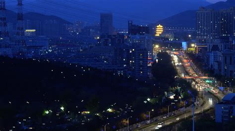 从日落到夜景北京门头沟间隔延时摄影mp4格式视频下载_正版视频编号53360-摄图网