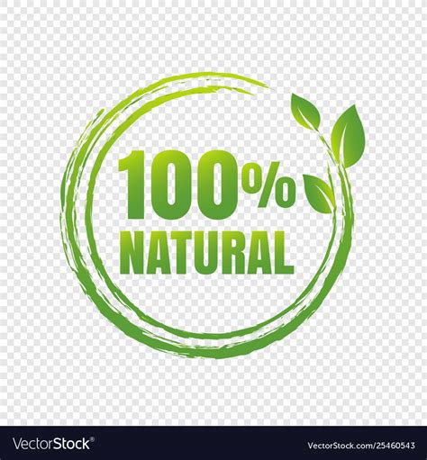 100 percent natural product Royalty Free Vector Image