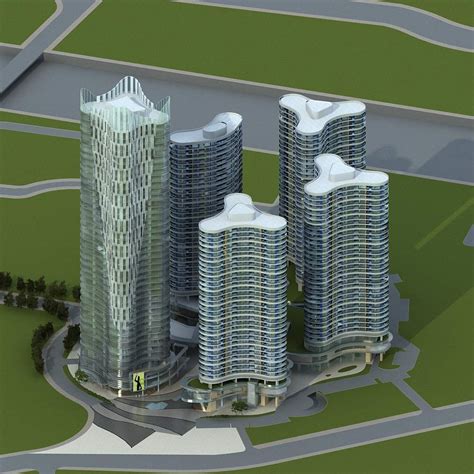 重庆项目3dmax 模型下载-光辉城市