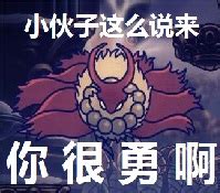 空洞骑士表情包:你很勇啊图片