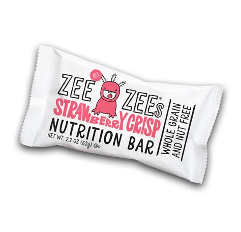 Zee Zees, Soft Baked Bar, Strawberry Crisp, WG, I/W, 2.2oz | Zee Zees