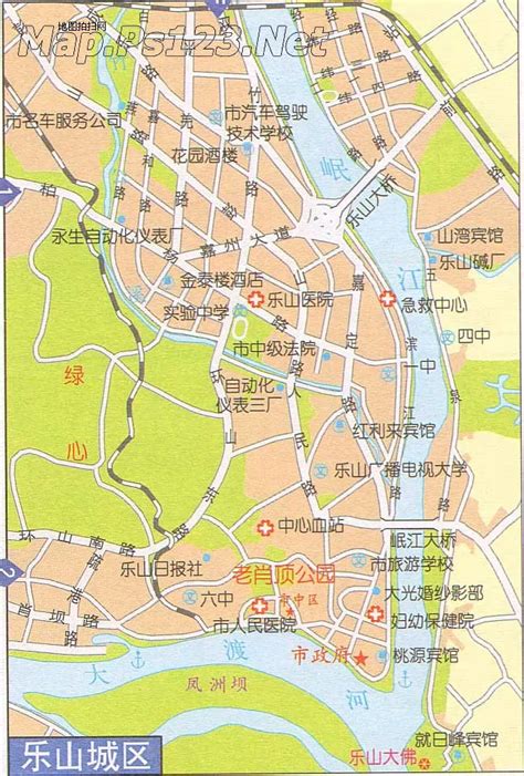 乐山市区地图 - 中国地图全图 - 地理教师网