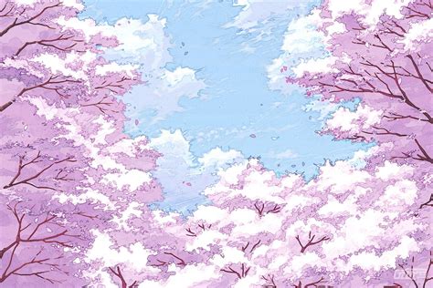 樱花背景素材 - 优动漫 动漫创作支援平台