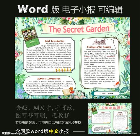 秘密花园黑板报手抄报等等图片