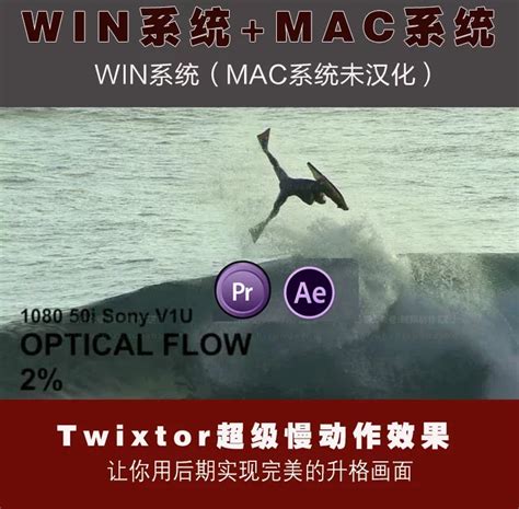 AE/PR插件-中文汉化慢动作变速60帧高清视频补帧Twixtor Pro7.5.2-淘宝网