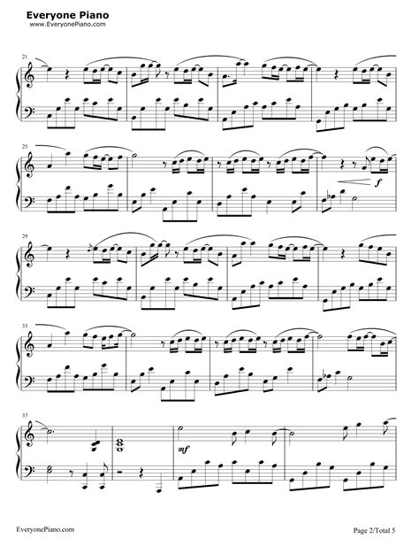可惜没如果-简易版-林俊杰五线谱预览2-钢琴谱文件（五线谱、双手简谱、数字谱、Midi、PDF）免费下载