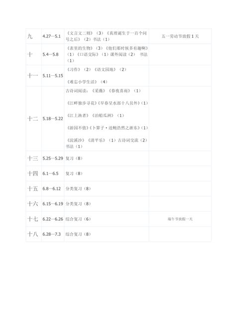 部编版语文六年级下册教学计划-21世纪教育网