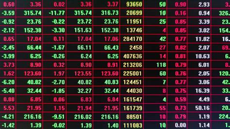 股票市场和交易所以及买卖、成交量上显示快速变化，用调小镜头视频素材_ID:VCG42N1379872404-VCG.COM