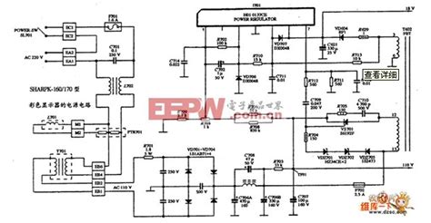 SHARP K-160170型显示器电路原理图-电源电路-维库电子市场网