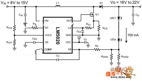 大功率led驱动升压稳压器电路图-LED电路-维库电子市场网