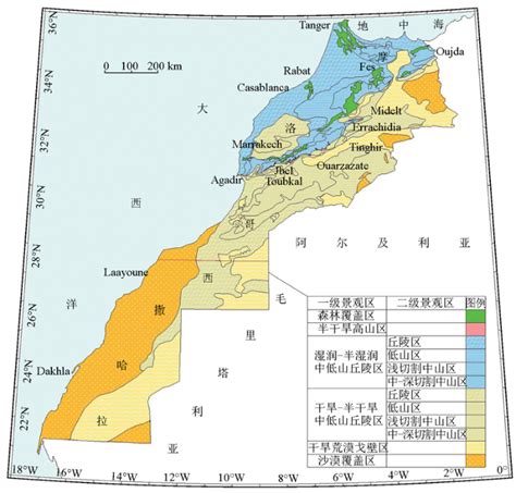 摩洛哥地图图片
