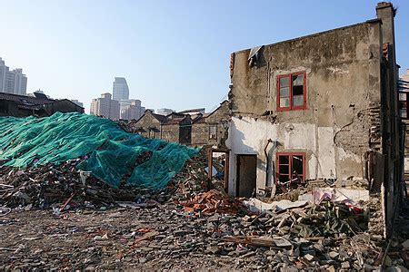城市拆迁遗留的建筑废墟高清图片下载_红动中国