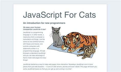Learn JavaScript with JavaScript for cats - Learn to code in 30 Days