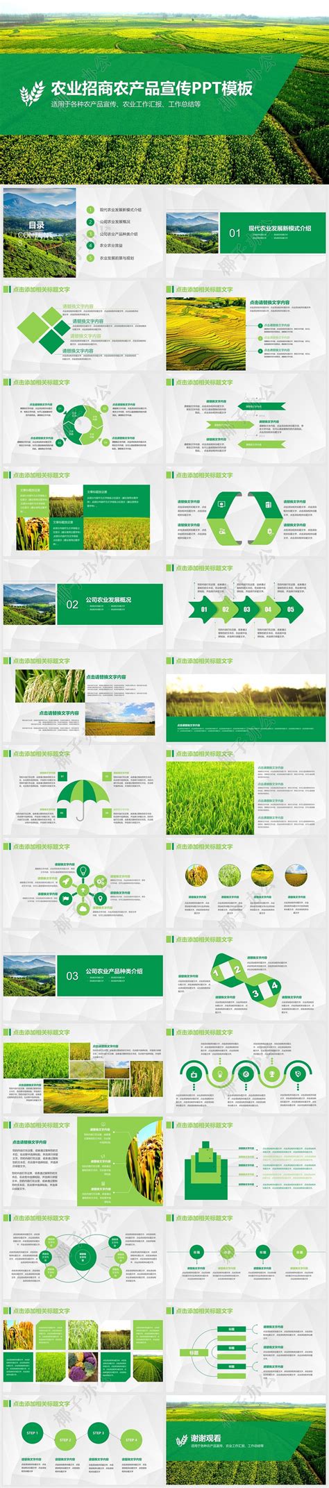 绿色生态农业招商农产品宣传PPT模板下载 - 觅知网